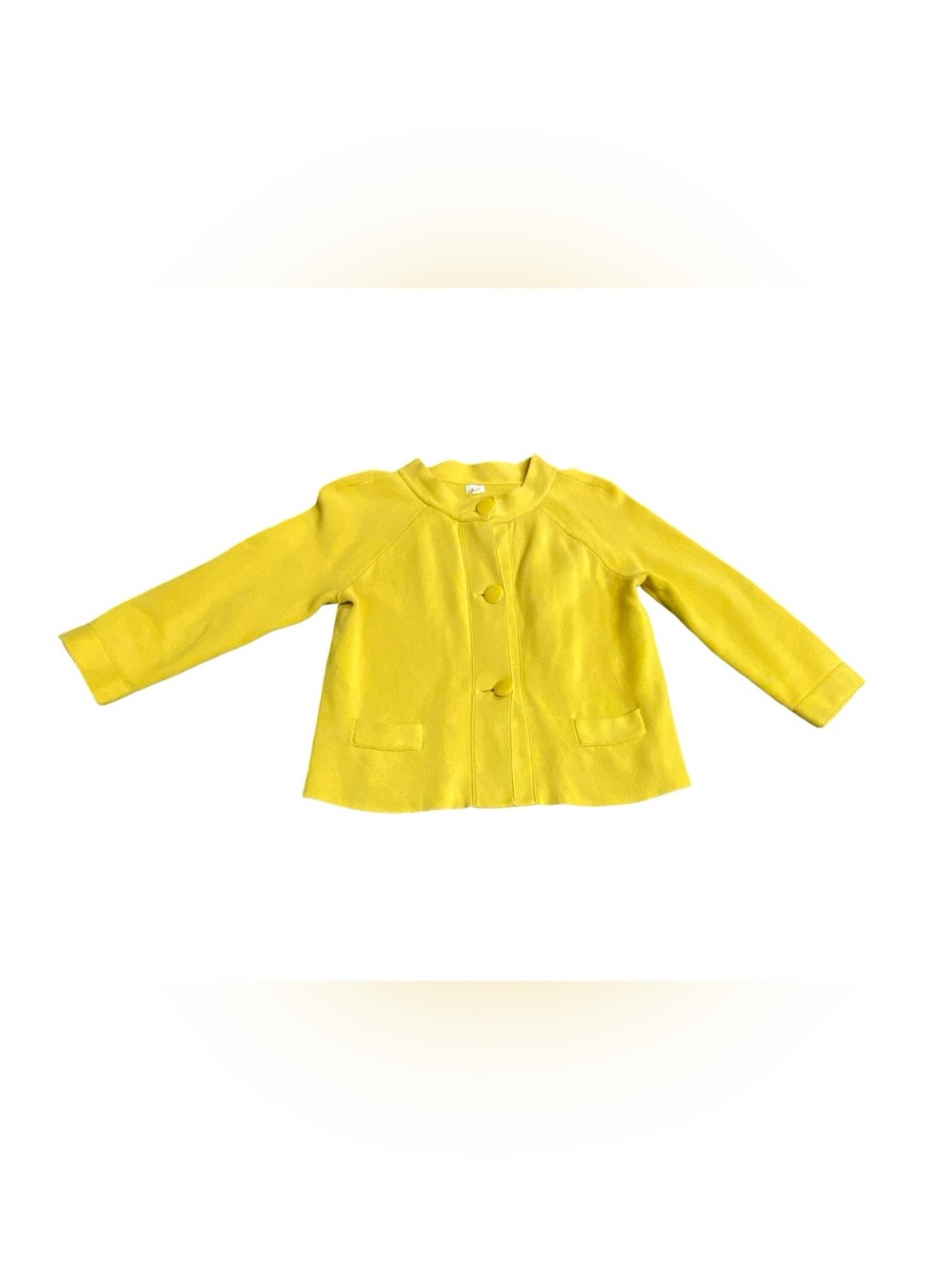 J Crew Yellow Knit Sweater Jacket Size Small